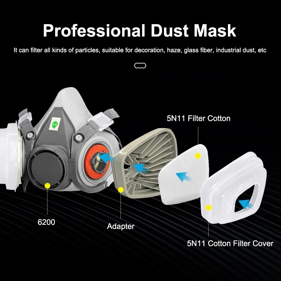6200 Пылезащитная маска для по – обзор и цена Respirator Half Face